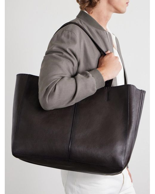 Berluti Black Leather Tote Bag for men