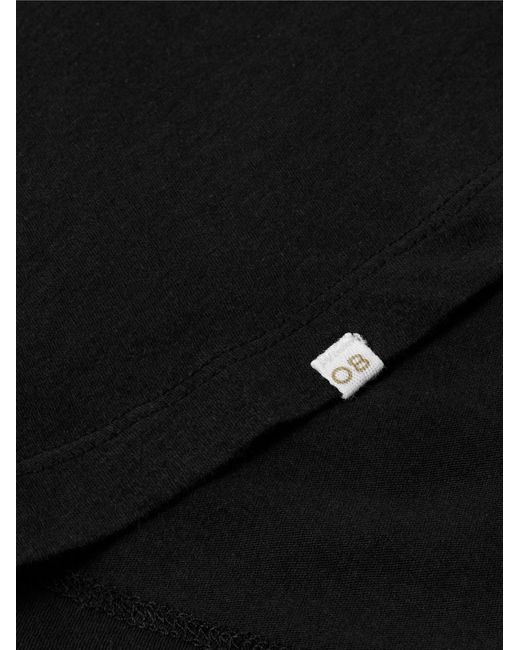 Orlebar Brown Black Ob-T Slim-Fit Cotton-Jersey T-Shirt for men
