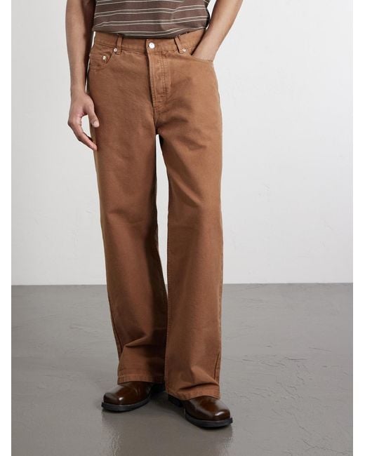 A.P.C. Brown Aaron Straight-Leg Jeans for men