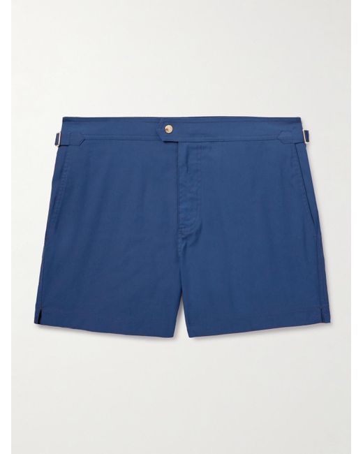 Tom Ford Blue Slim-fit Short-length Swim Shorts for men