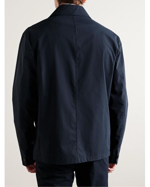 Incotex Blue Teknosartorial Cotton-Blend Poplin Chore Jacket for men