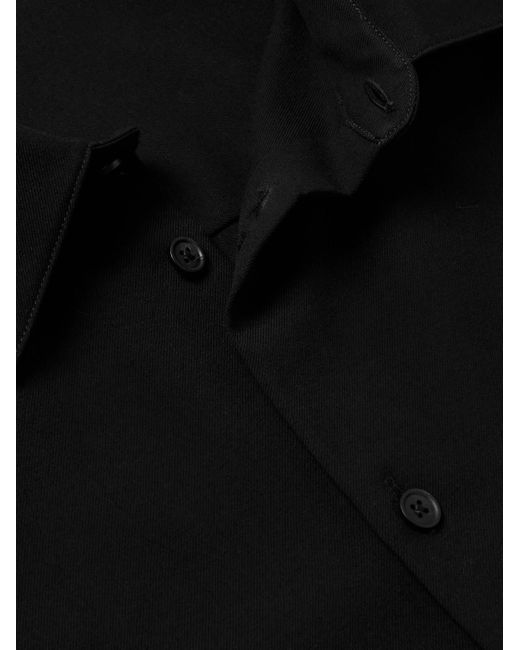 Camicia in gabardine di lana Beto di The Row in Black da Uomo
