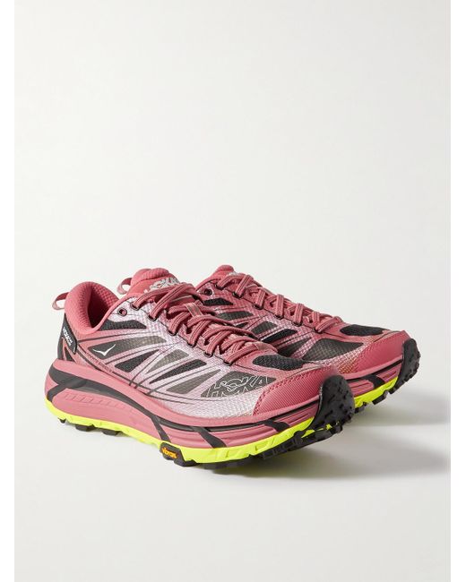 Hoka One One Pink Mafate Speed 2 Rubber And Mesh Running Sneakers for men