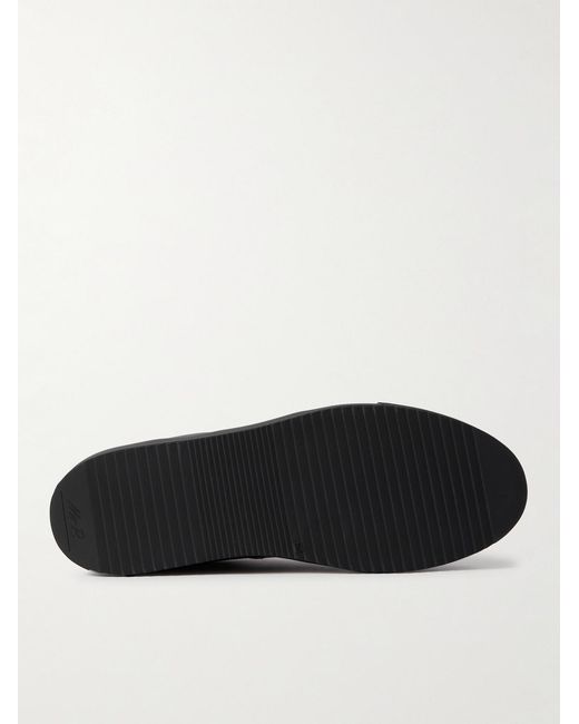 Mr P. Black Larry Leather Sneakers for men