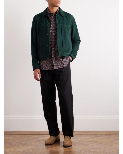 Paul Smith Green Suede Jacket for men