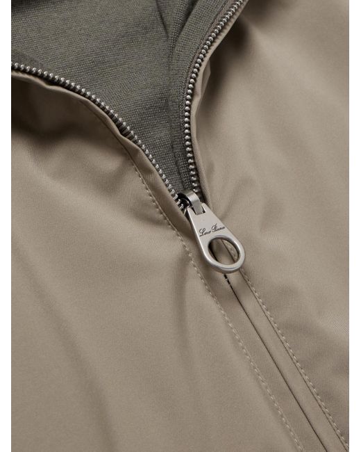 Loro Piana Brown Reversible Windmate Storm System Shell And Cashmere Bomber Jacket for men