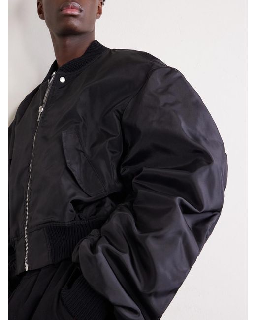 Rick Owens Blue Secchia Flight Bomber Jacket for men