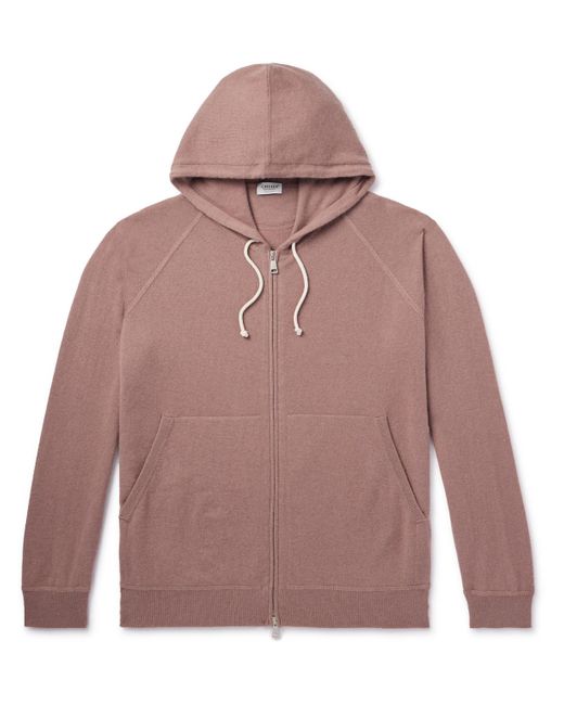 Ghiaia Pink Cashmere Zip-up Hoodie for men