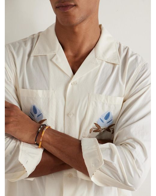 Luis Morais 14-karat Gold Orange Aventurine Beaded Bracelet for men