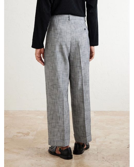 Bode Gray Static Weave Mcnab Straight-Leg Woven Trousers for men