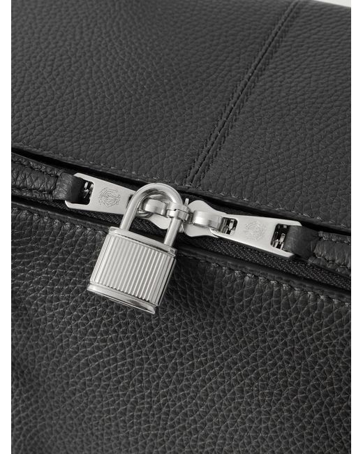 Dunhill Black Century Full-grain Leather Weekend Bag for men