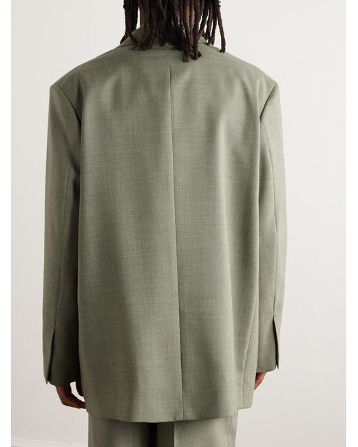 Jil Sander Green Mohair And Wool-Blend Blazer for men