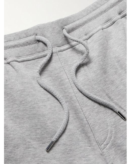Brunello Cucinelli Gray Straight-Leg Cotton-Blend Jersey Drawstring Shorts for men