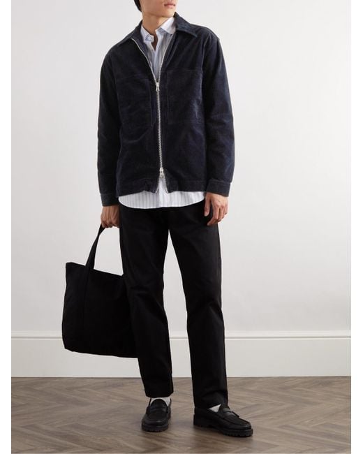 NN07 Blue Isak 1322 Stretch Organic Cotton-corduroy Jacket for men
