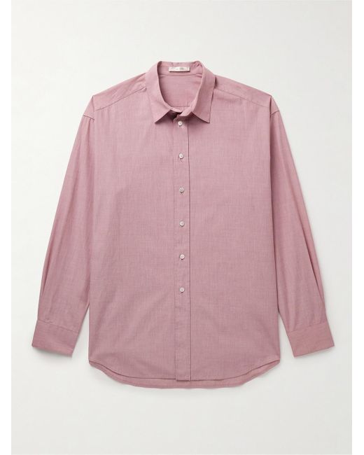 The Row Miller Hemd aus Baumwollpopeline in Pink für Herren