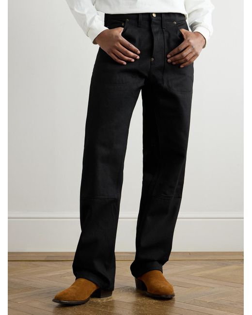 CHERRY LA Black Straight-leg Panelled Jeans for men