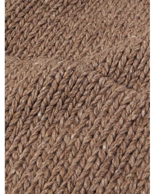 Shawl-Collar Wool And Cashmere-Blend Cardigan di Visvim in Brown da Uomo