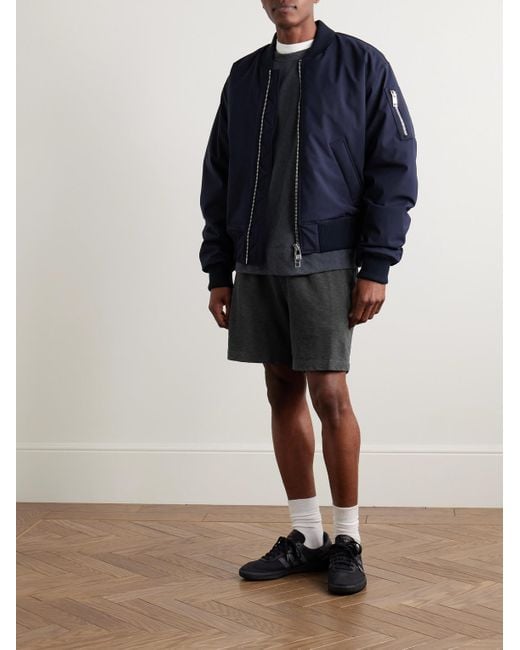 James Perse Gray Loopback Cotton-Jersey Drawstring Shorts for men