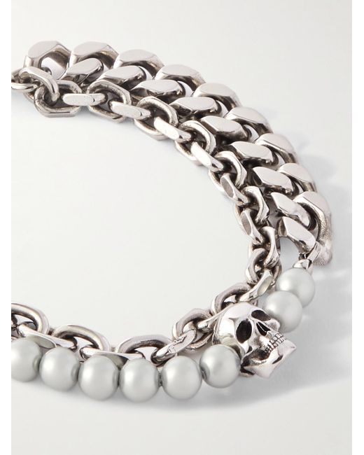 Alexander mcqueen silver hotsell tone chain bracelet