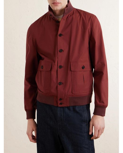 Valstar Red Ino Cotton-Blend Bomber Jacket for men