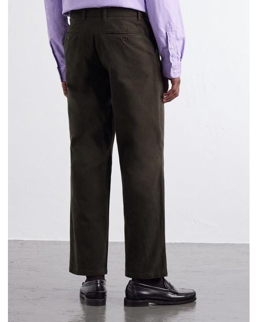 Portuguese Flannel Gray Labura Straight-Leg Cotton-Gabardine Trousers for men