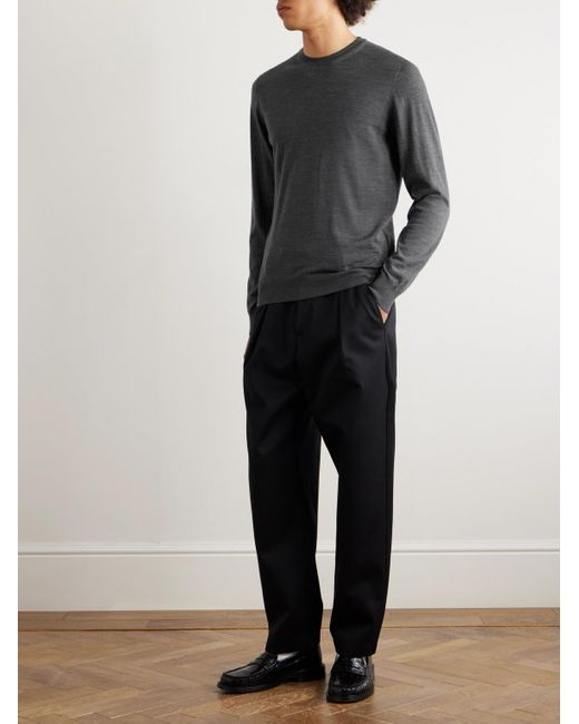 Piacenza 1733 Gray Slim-Fit Wool Sweater for men