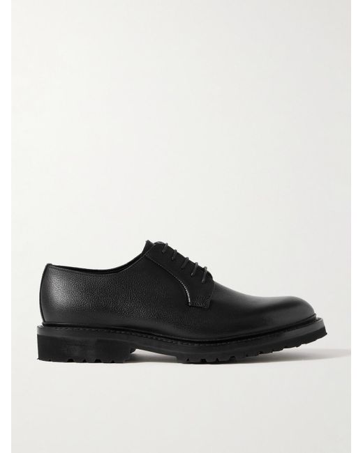 George Cleverley Black Archie Full-grain Leather Derby Shoes for men