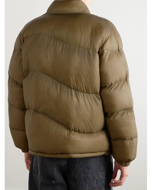 Dime Steppjacke aus wattiertem Nylon-Ripstop mit Logostickerei in Green für Herren