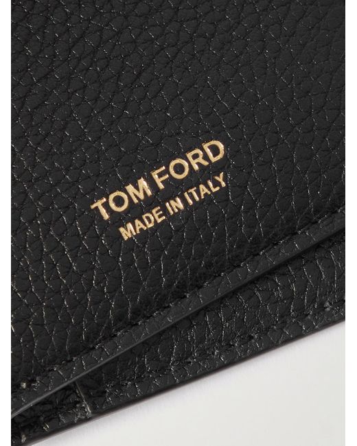 Tom Ford Black Full-grain Leather Bifold Cardholder for men