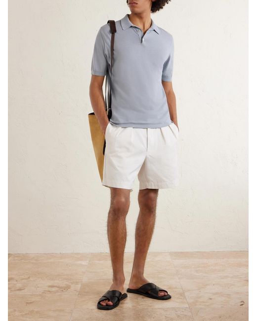 Eleventy White Cotton Polo Shirt for men