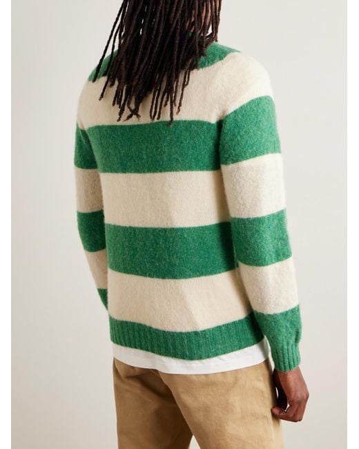Him Pullover di Drake's in Green da Uomo