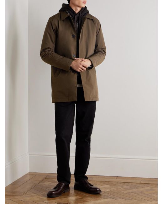 NN07 Brown Blake 8240 Coated-Twill Trench Coat for men