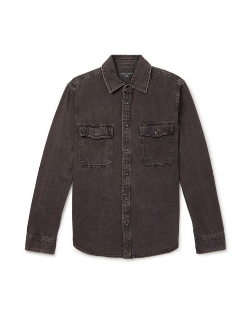 Rag & Bone Gray Jack Denim Shirt for men
