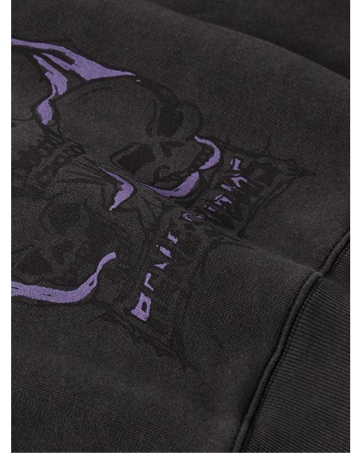Acne Black Fester H Logo-print Cotton-jersey Hoodie for men