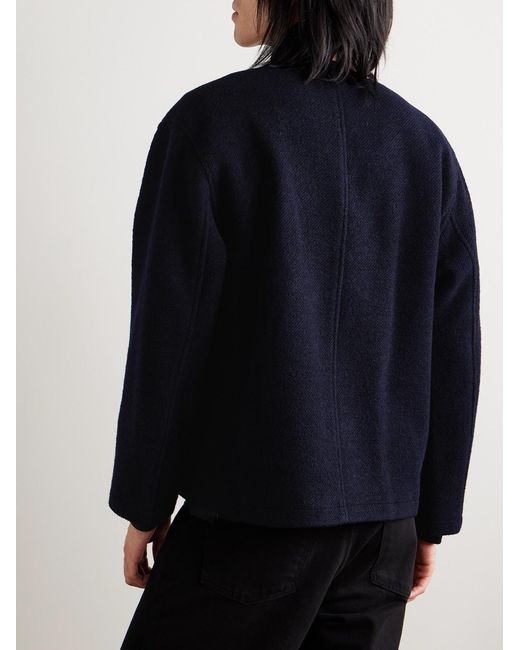 LE17SEPTEMBRE Blue Wool-Blend Bouclé Jacket for men