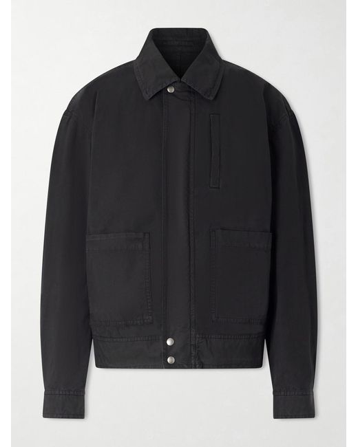 Dries Van Noten Black Cotton-Blend Blouson Jacket for men