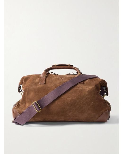 Bennett Winch Brown Suede Weekend Bag for men