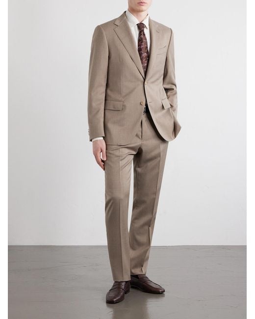 Caruso Natural Norma Wool Suit Jacket for men
