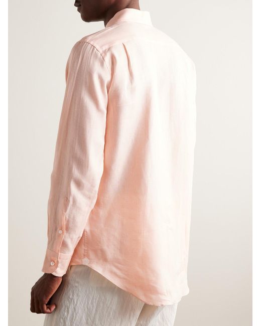 Camicia in lino André Arizona di Loro Piana in Pink da Uomo