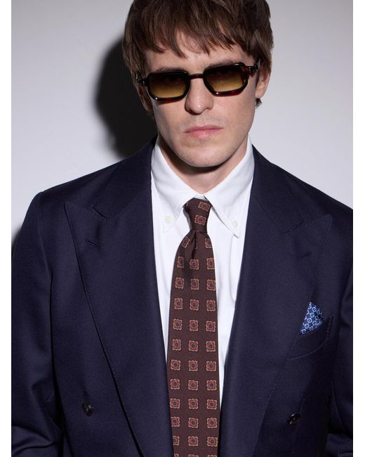 sato Brown Ran Ii Square-Frame Acetate Sunglasses for men