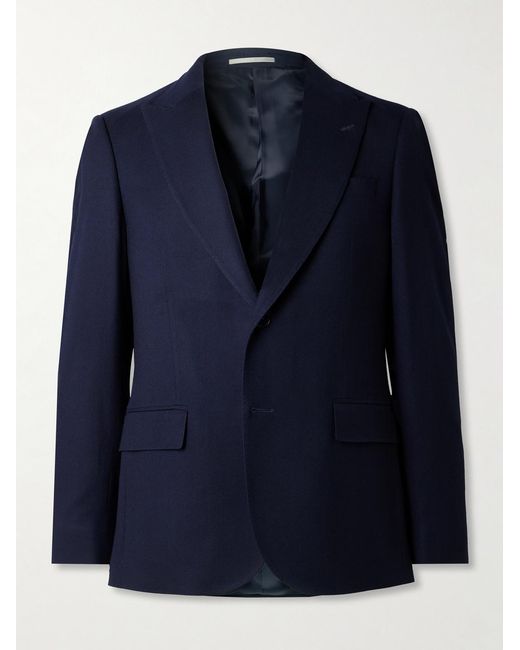 Mr P. Blue Slim-fit Super 150s Wool Suit Jacket for men