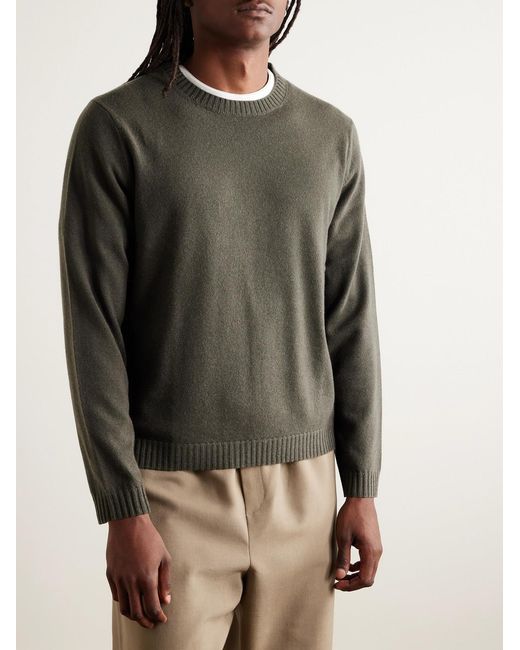 N.Peal Cashmere Green Stanley Tucci Cashmere Organic Sweater for men