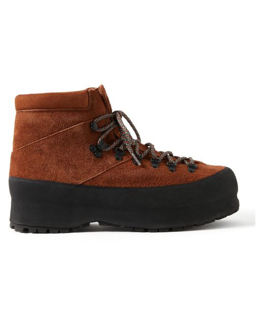 Diemme Brown Throwing Fits Rosset Rubber-trimmed Suede Boots for men