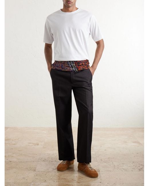 Dries Van Noten White Hertz Cotton-Jersey T-Shirt for men