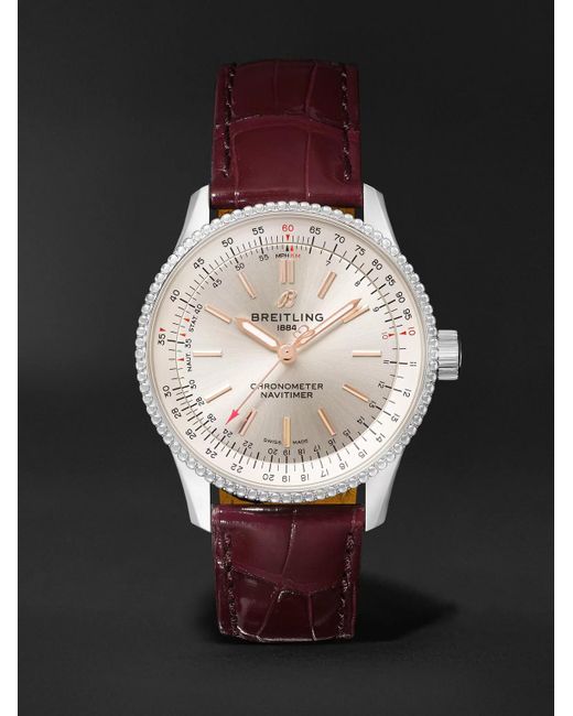 Breitling Natural Navitimer 1 Automatic 35mm Stainless Steel And Alligator Watch for men