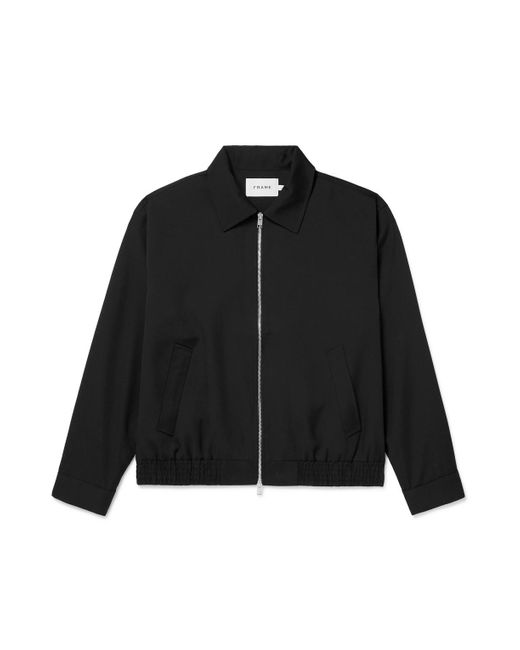 FRAME Black Wool-Twill Blouson Jacket for men