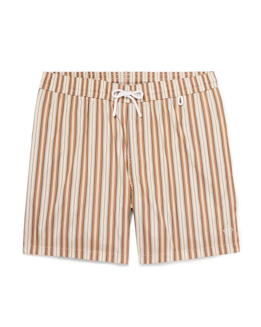Loro Piana Natural Bay Straight-leg Mid-length Striped Swim Shorts for men