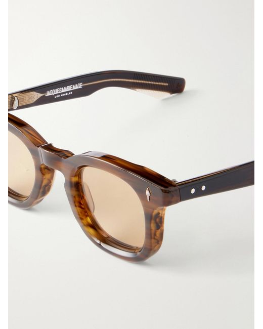 Jacques Marie Mage Natural Devaux-Round Frame Acetate Sunglasses for men