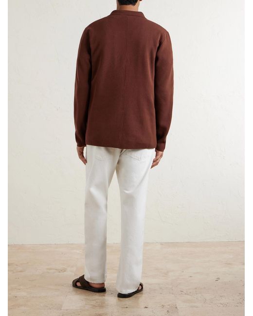 Slowear Brown Cotton-crepe Blazer for men