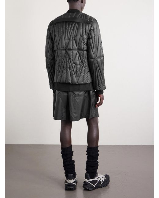 Rick Owens Black Moncler Logo-appliquéd Quilted Shell Down Jacket for men